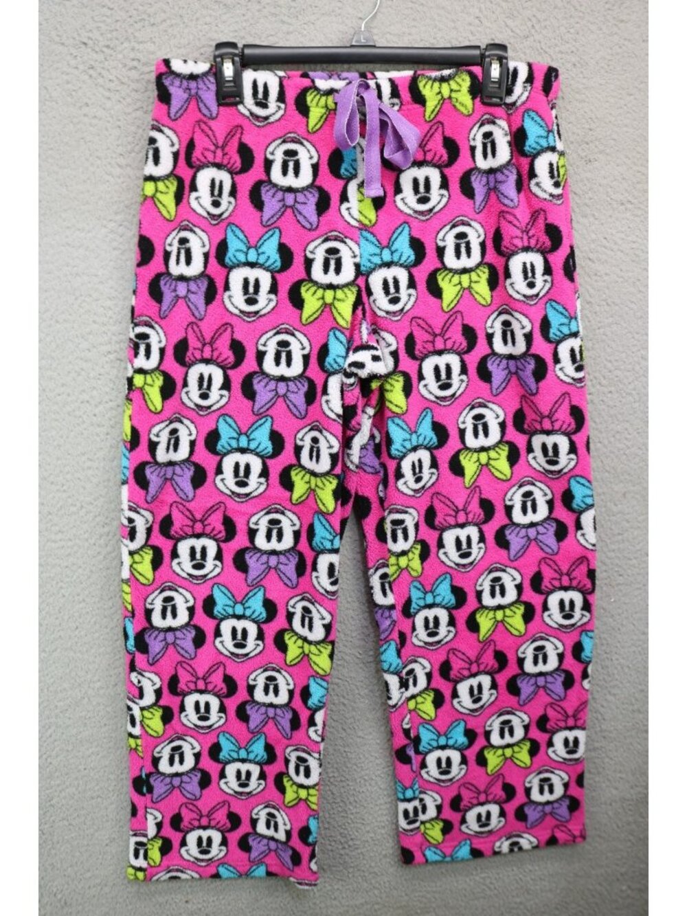 Disney Wide Leg Plush Fleece Mini Mouse Lounge/Pajama Pants-Medium-Soft
